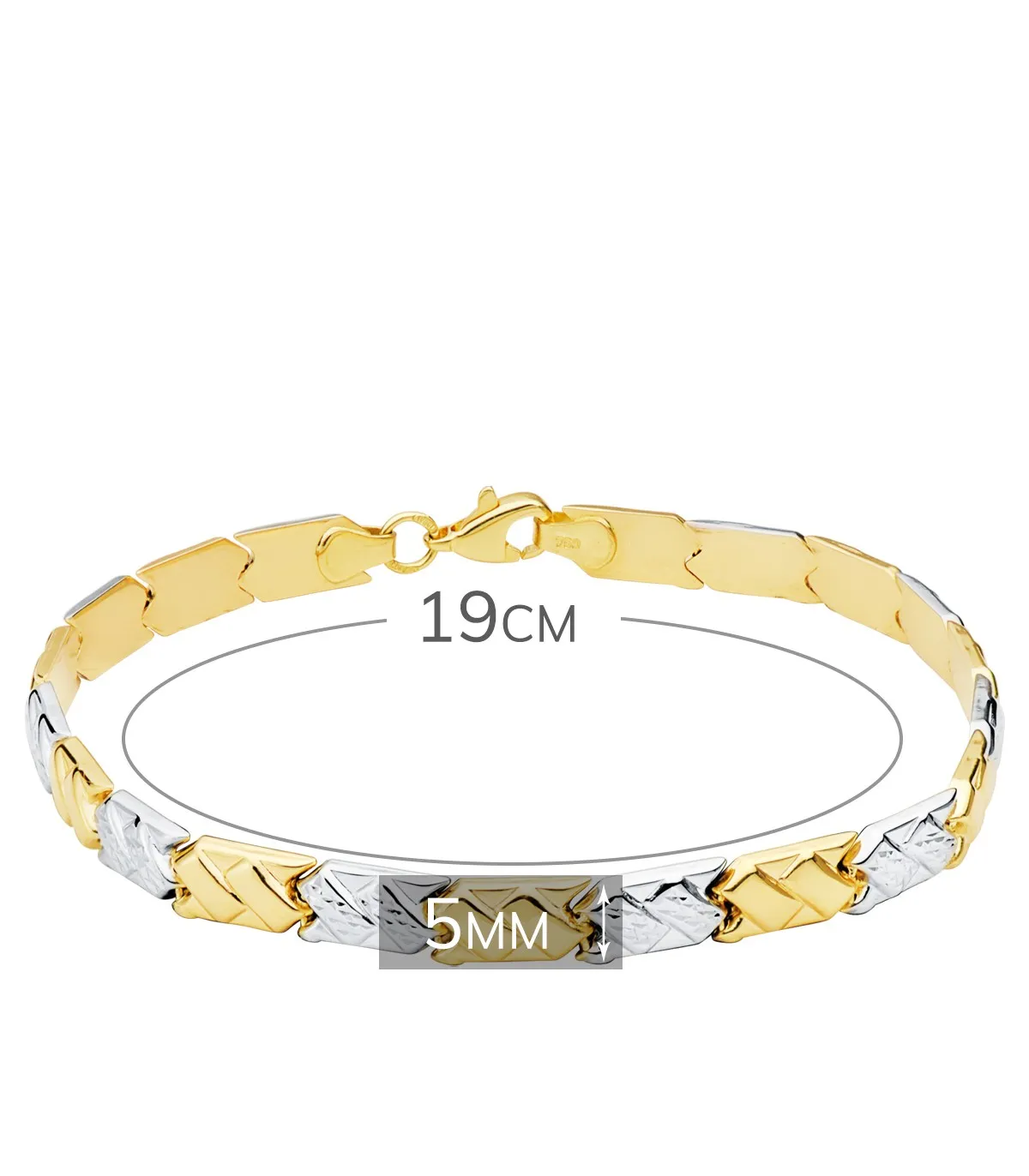 Bracelet Femme Sokna Or Bicolore 18K
