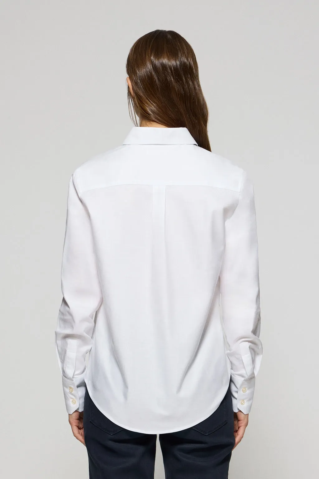 Camisa oxford blanca con logo bordado Rigby Go