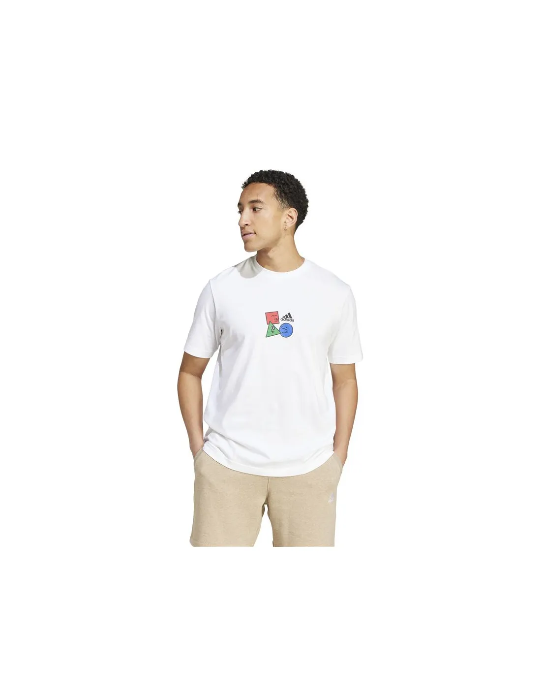 Camiseta adidas Positivity Shapes Graphic Hombre Blanco