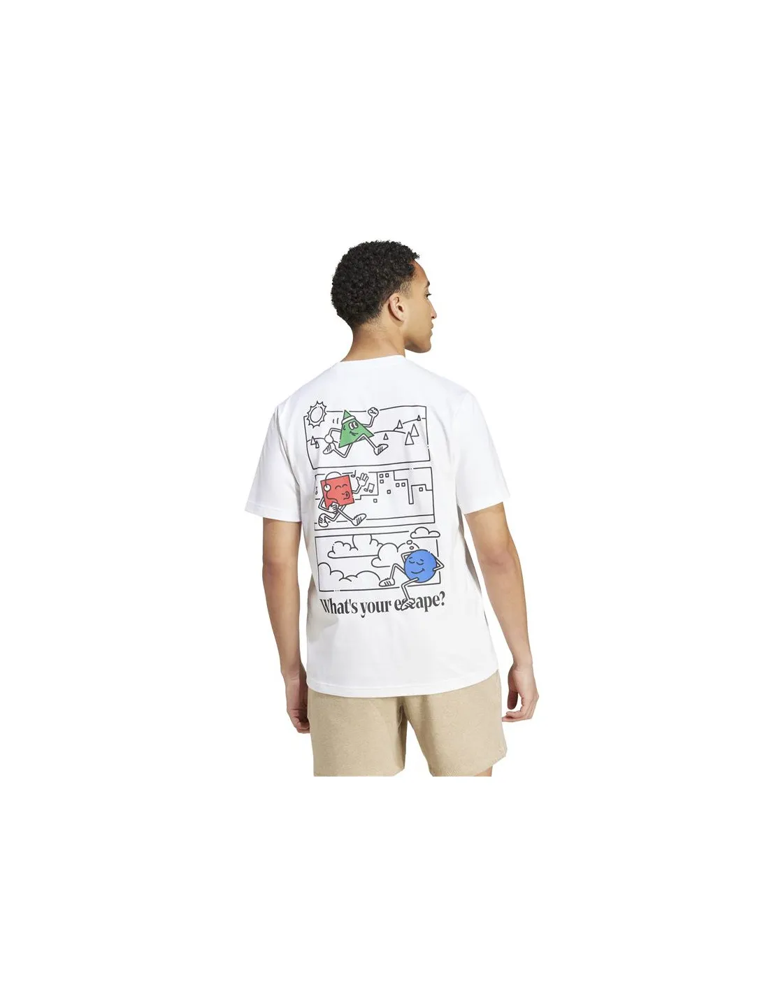 Camiseta adidas Positivity Shapes Graphic Hombre Blanco