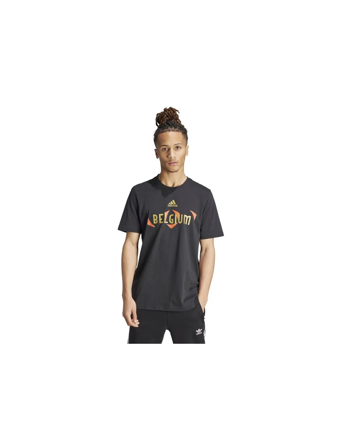 Camiseta de Fútbol adidas UEFA EURO24 Belgica Hombre Negro