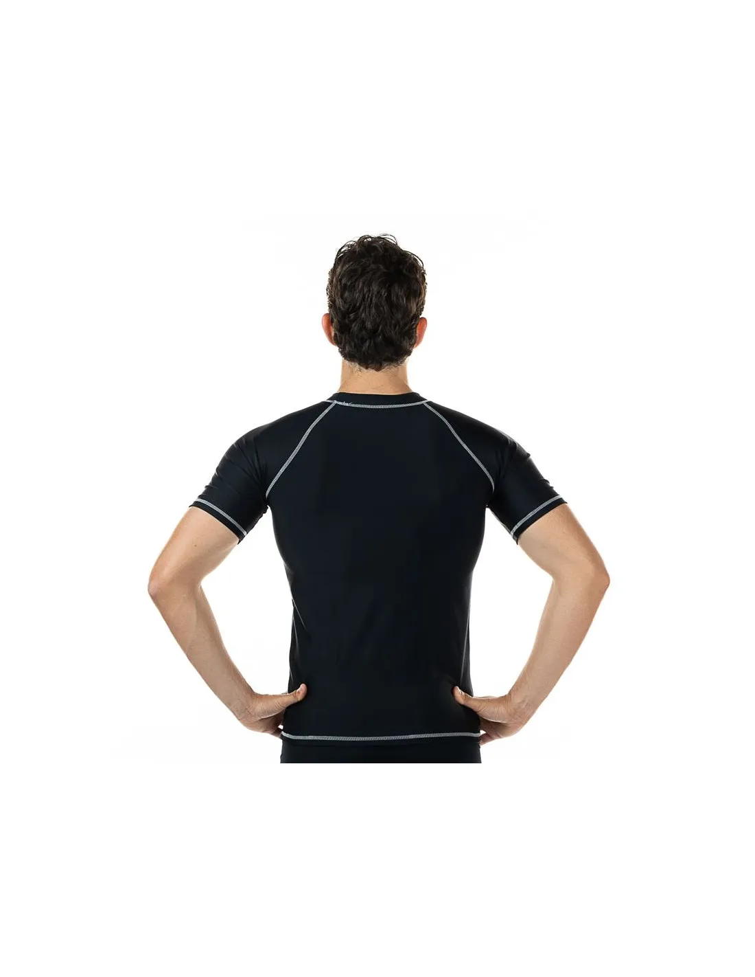 Camiseta de Natación Aquarapid Uv Hombre Negro