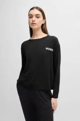 Camiseta de pijama relaxed fit con logo estampado
