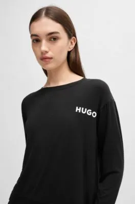 Camiseta de pijama relaxed fit con logo estampado