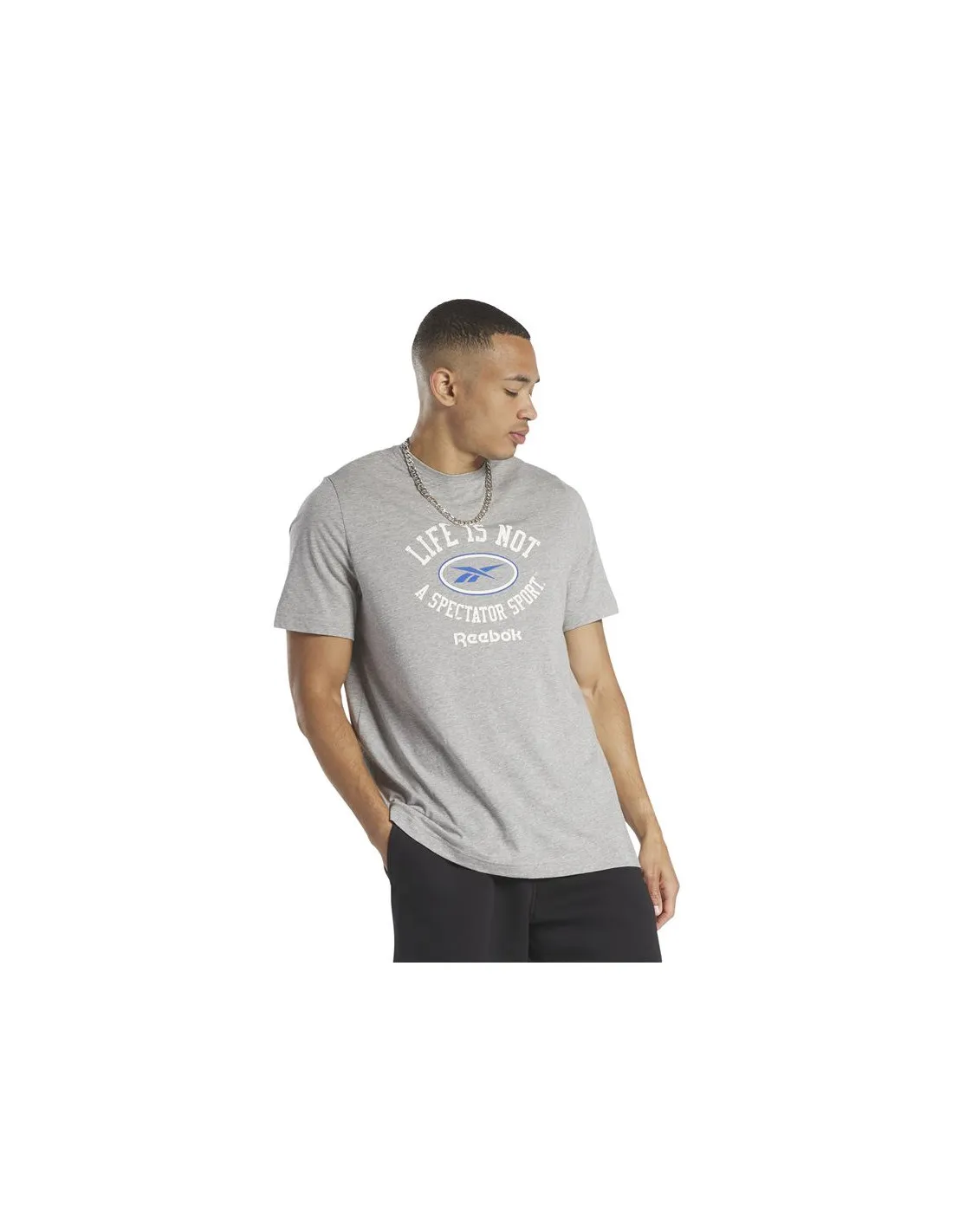 Camiseta Reebok GS Not Spectator Sport SS Hombre Gris