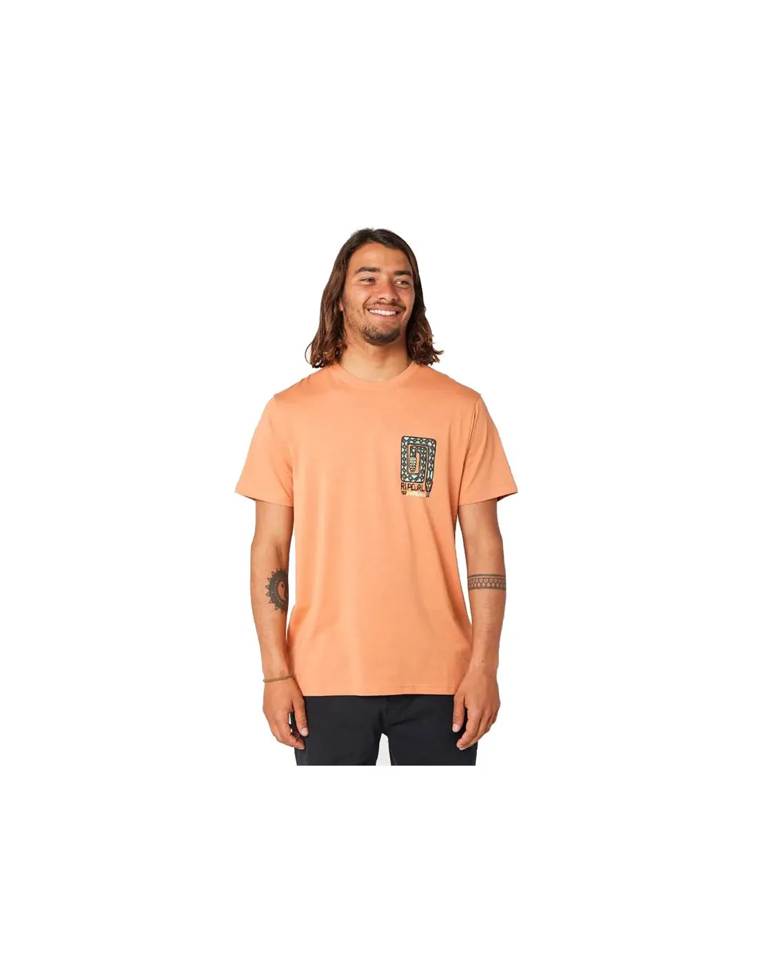 Camiseta Rip Curl Desti Animals Hombre Coral