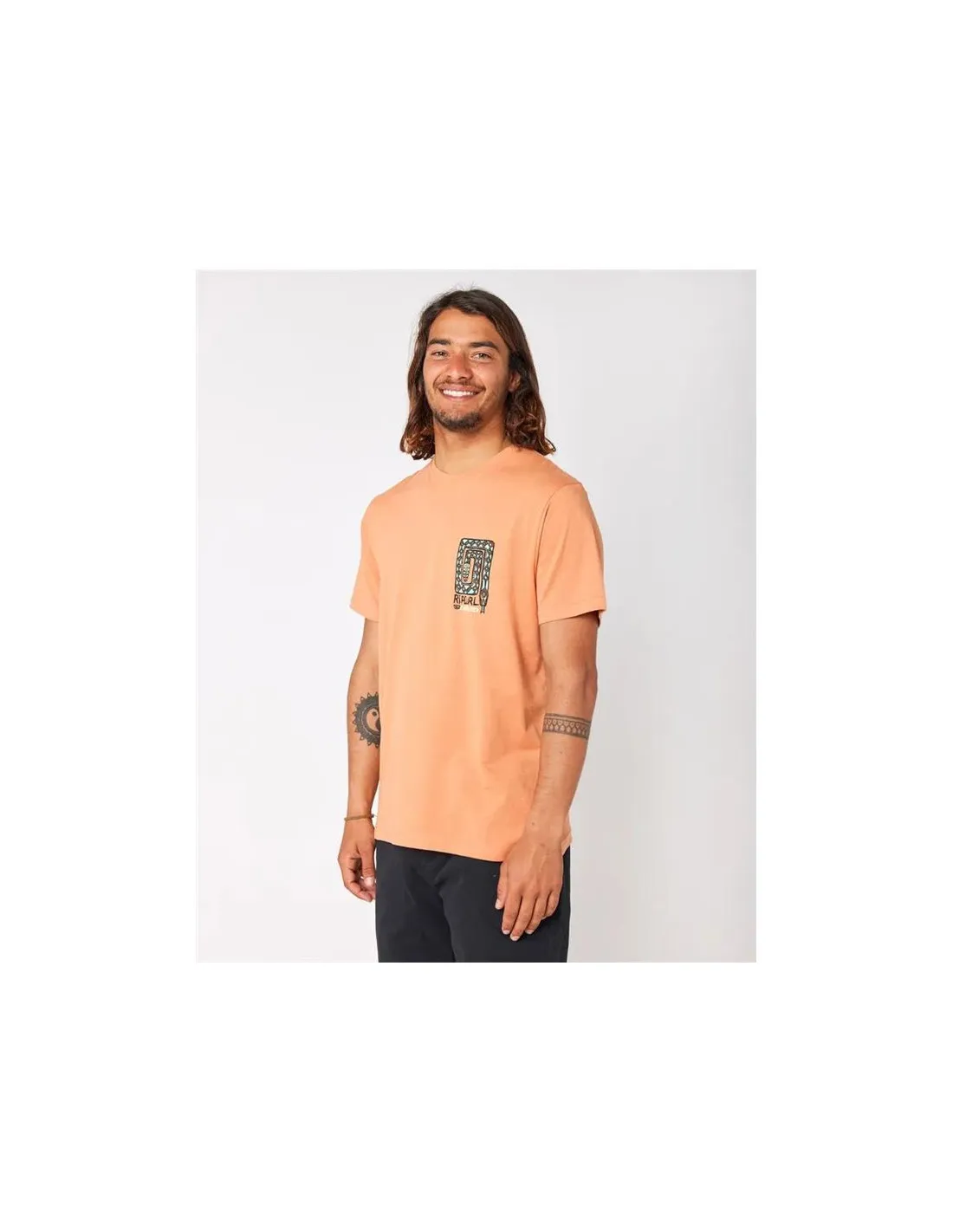 Camiseta Rip Curl Desti Animals Hombre Coral