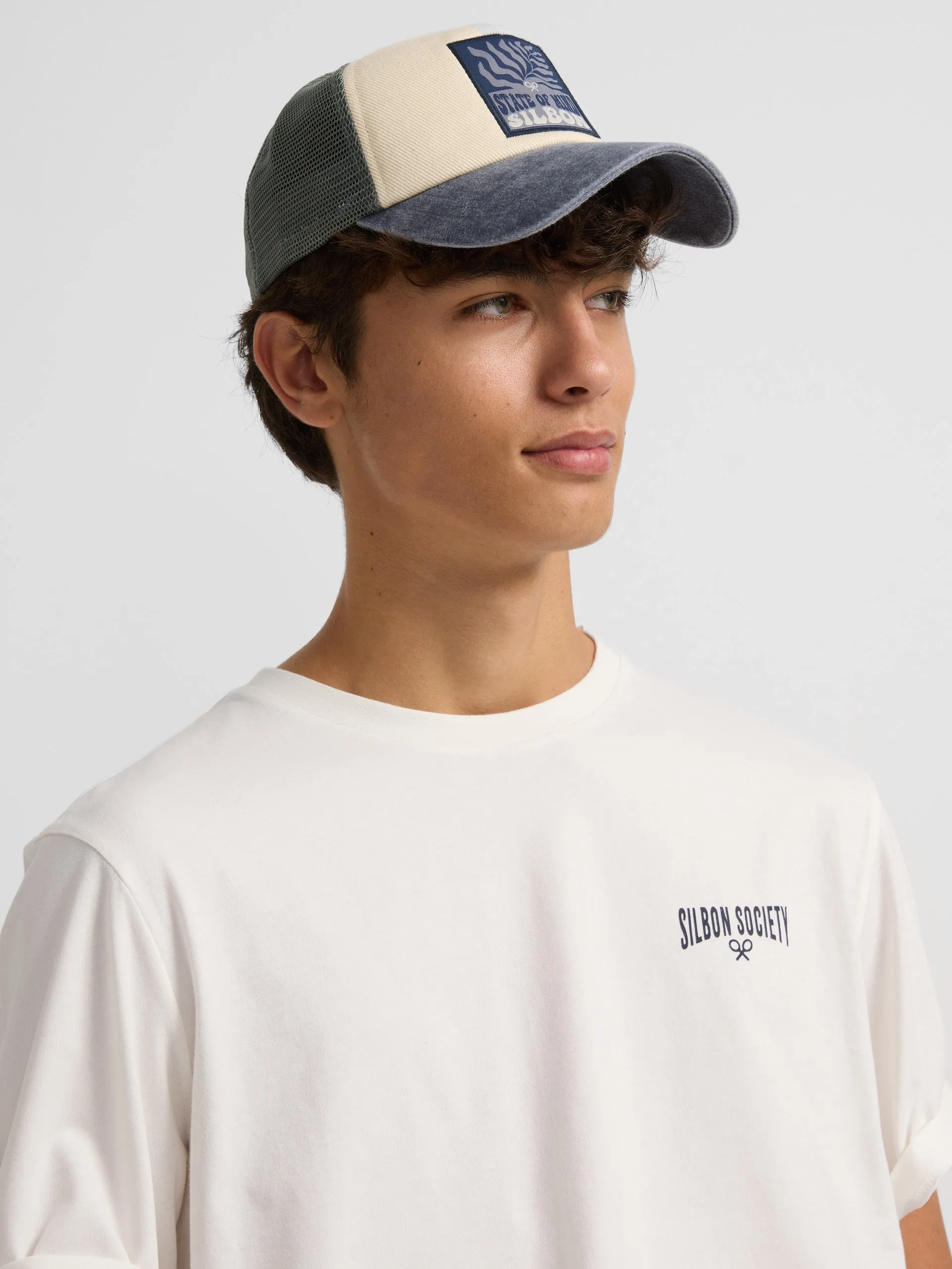 Camiseta silbon society crema