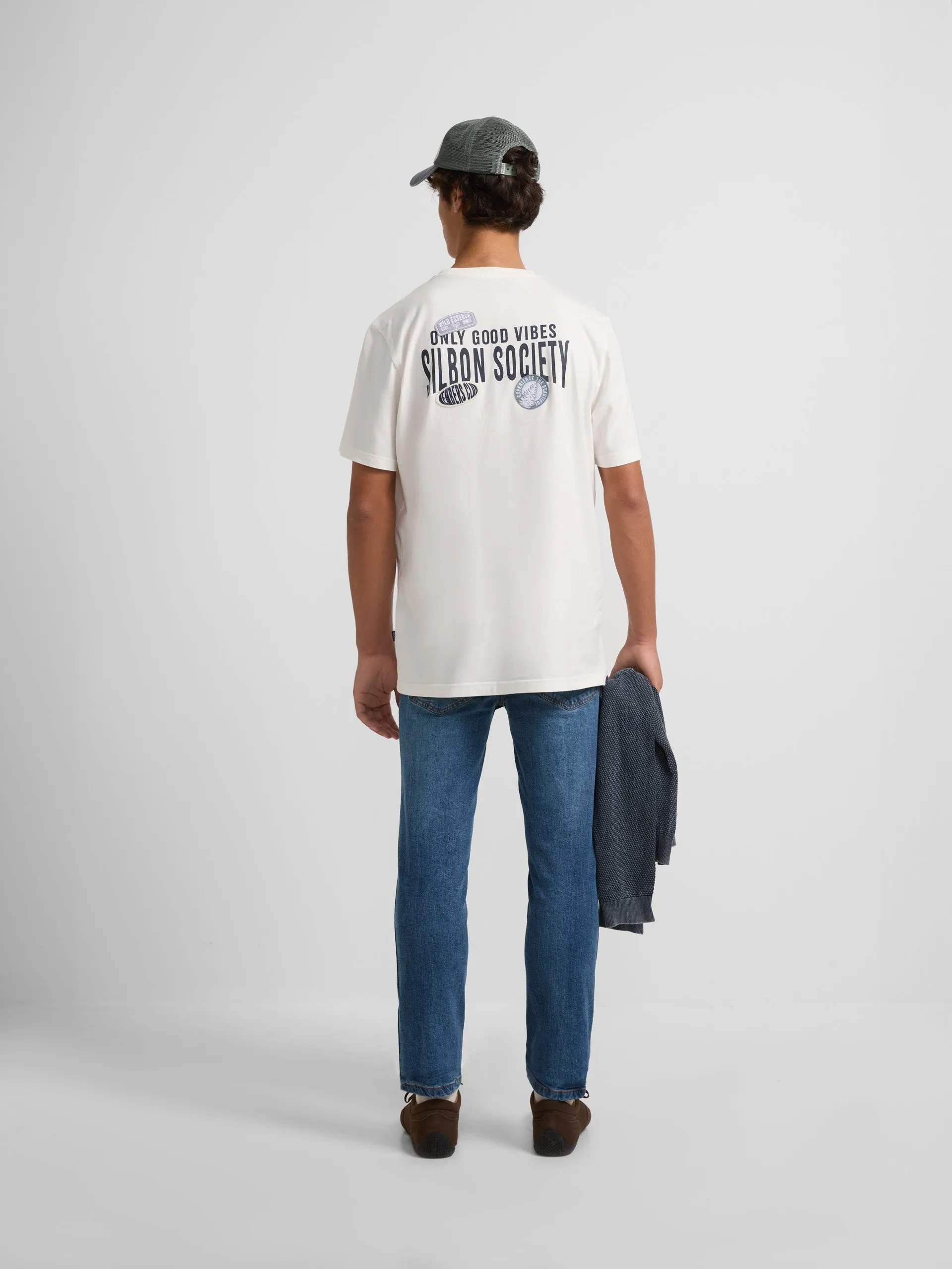 Camiseta silbon society crema