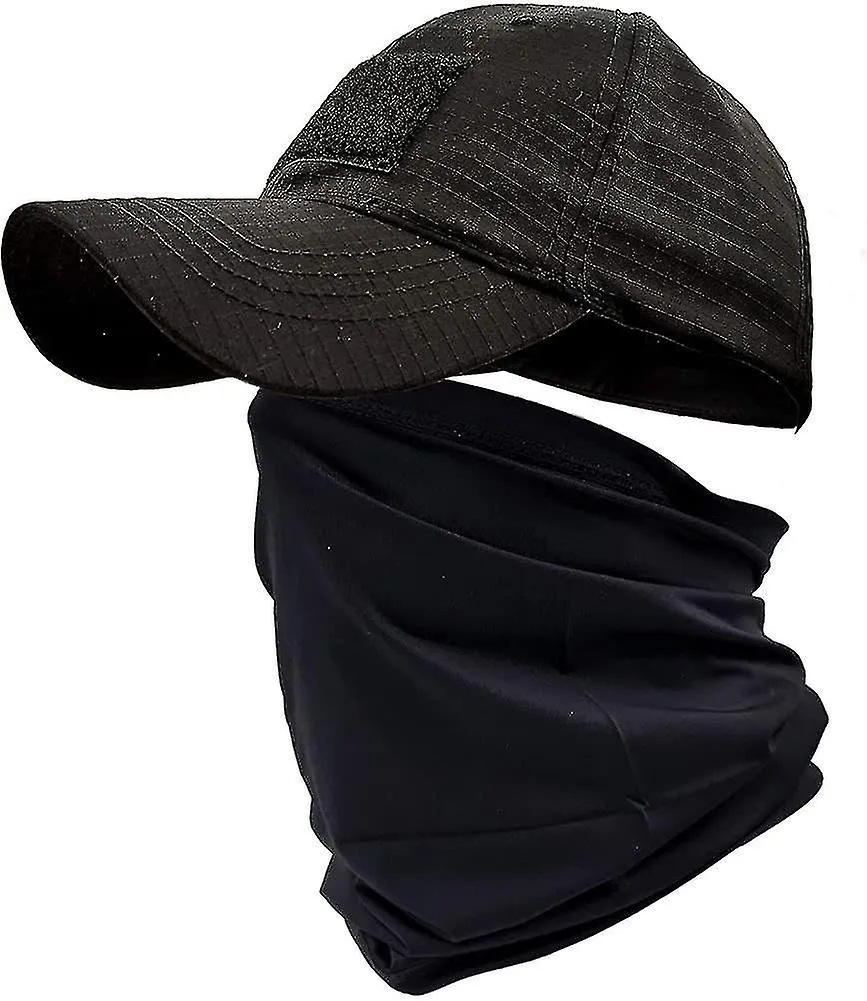 Camo Hats For Men With Cooling Neck Gaiter Baseball Caps Face Scarf Mask Army