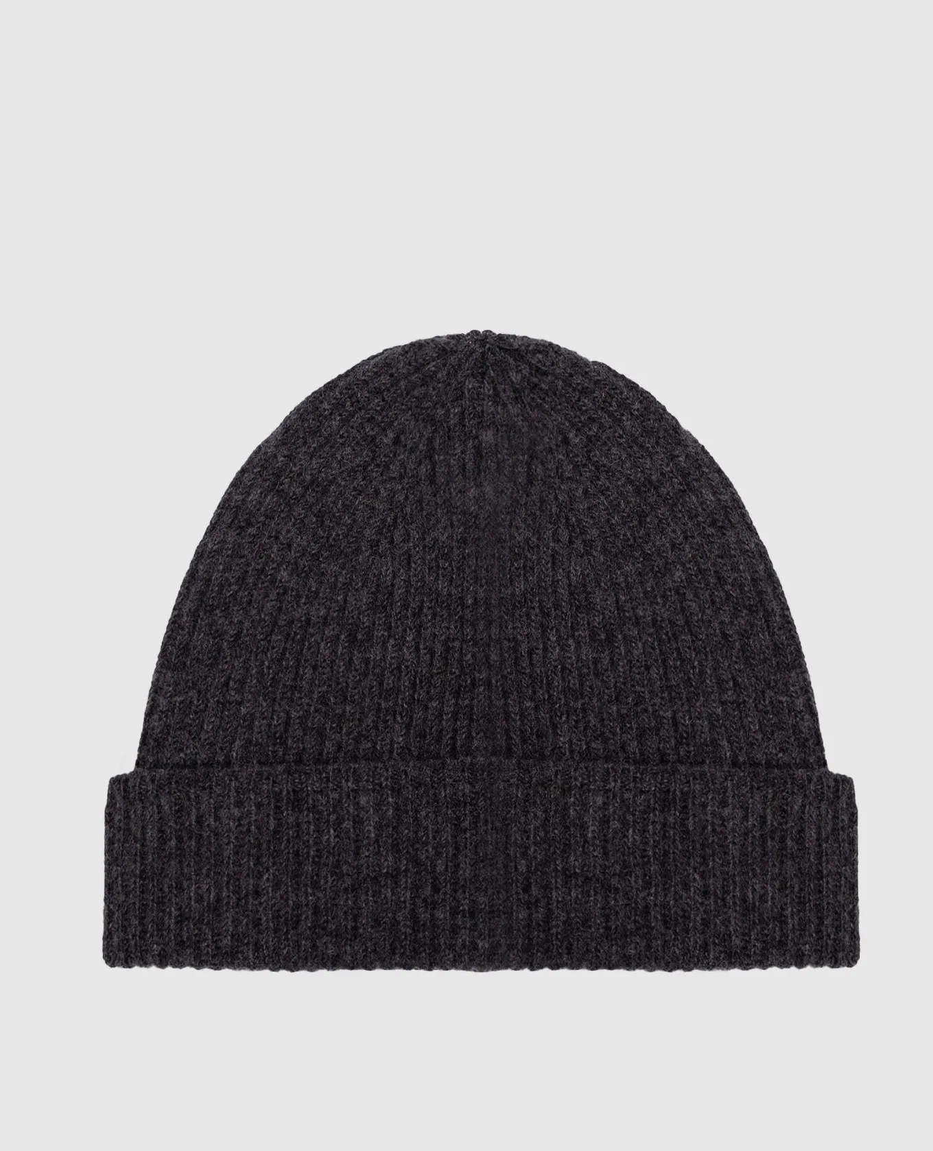 Canali Gray cap made of wool and cashmere