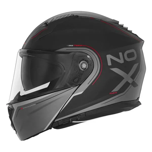 Casco NOX N968 Tomak Matt Black Red 