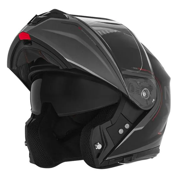 Casco NOX N968 Tomak Matt Black Red 