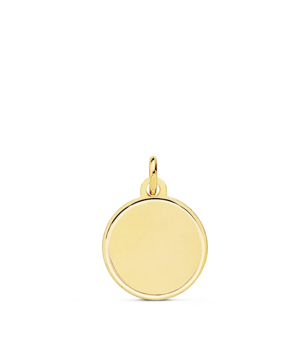 Chapa Redonda Oro 18K 14mm Bisel