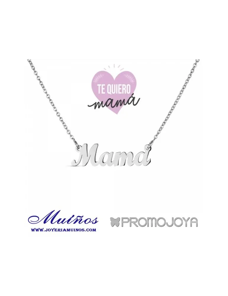 Colgante Collar Mamá plata promojoya