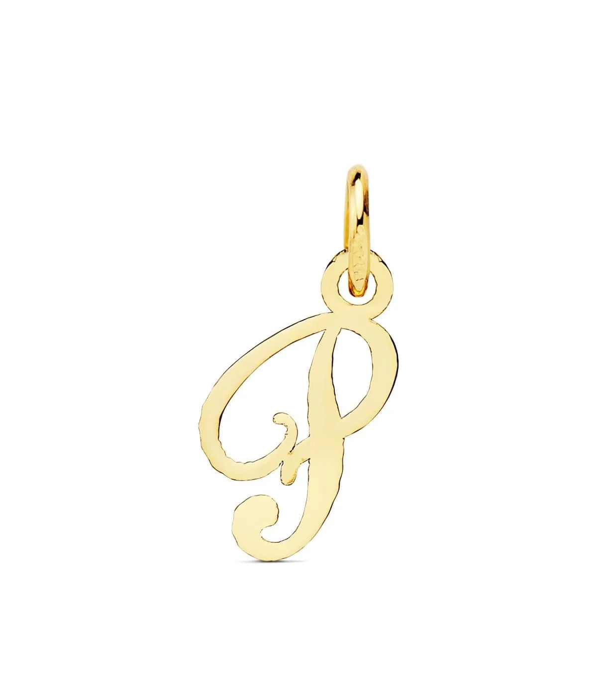 Colgante inicial P oro amarillo 18k