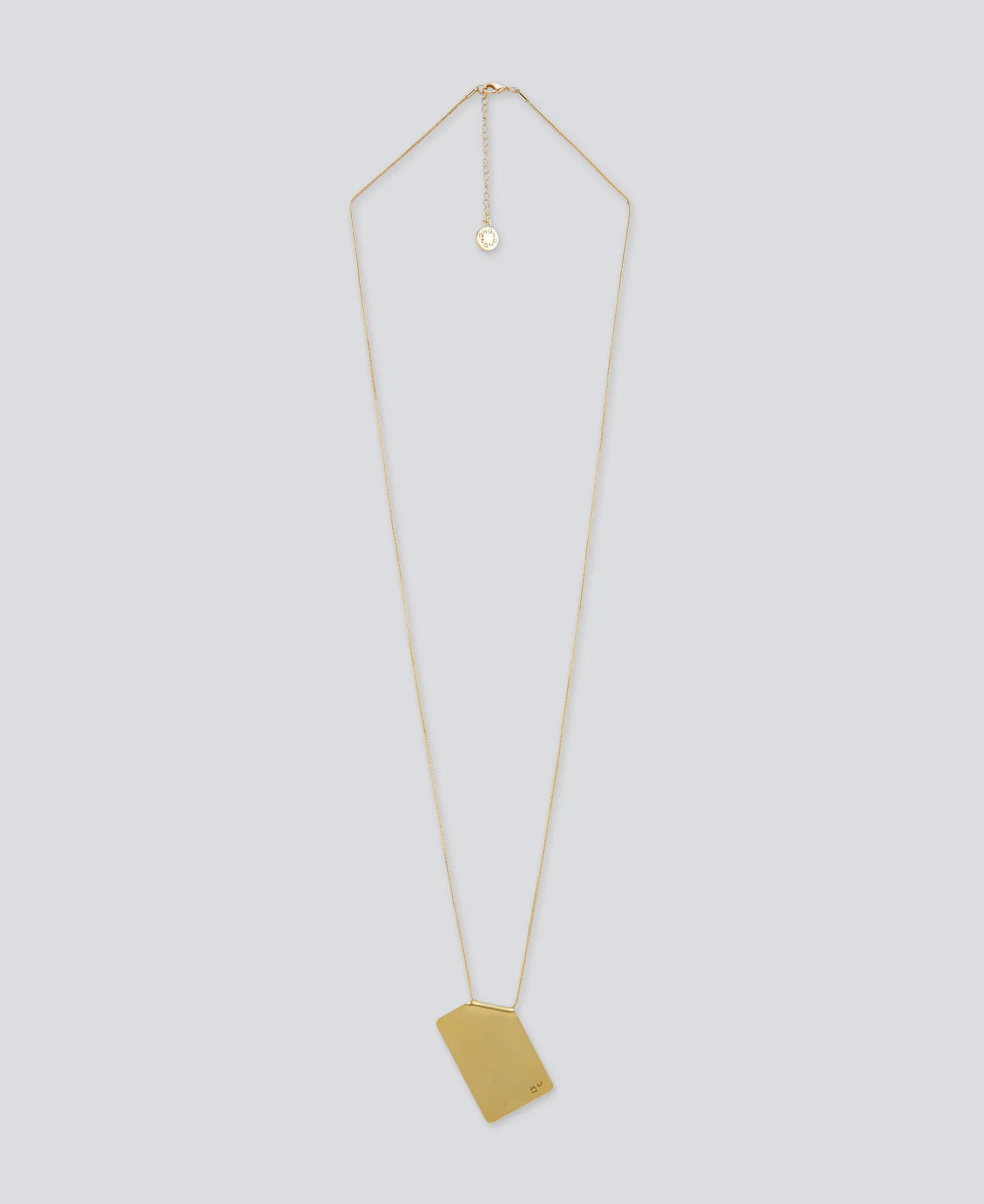 Colgante motivos carta dorado mujer