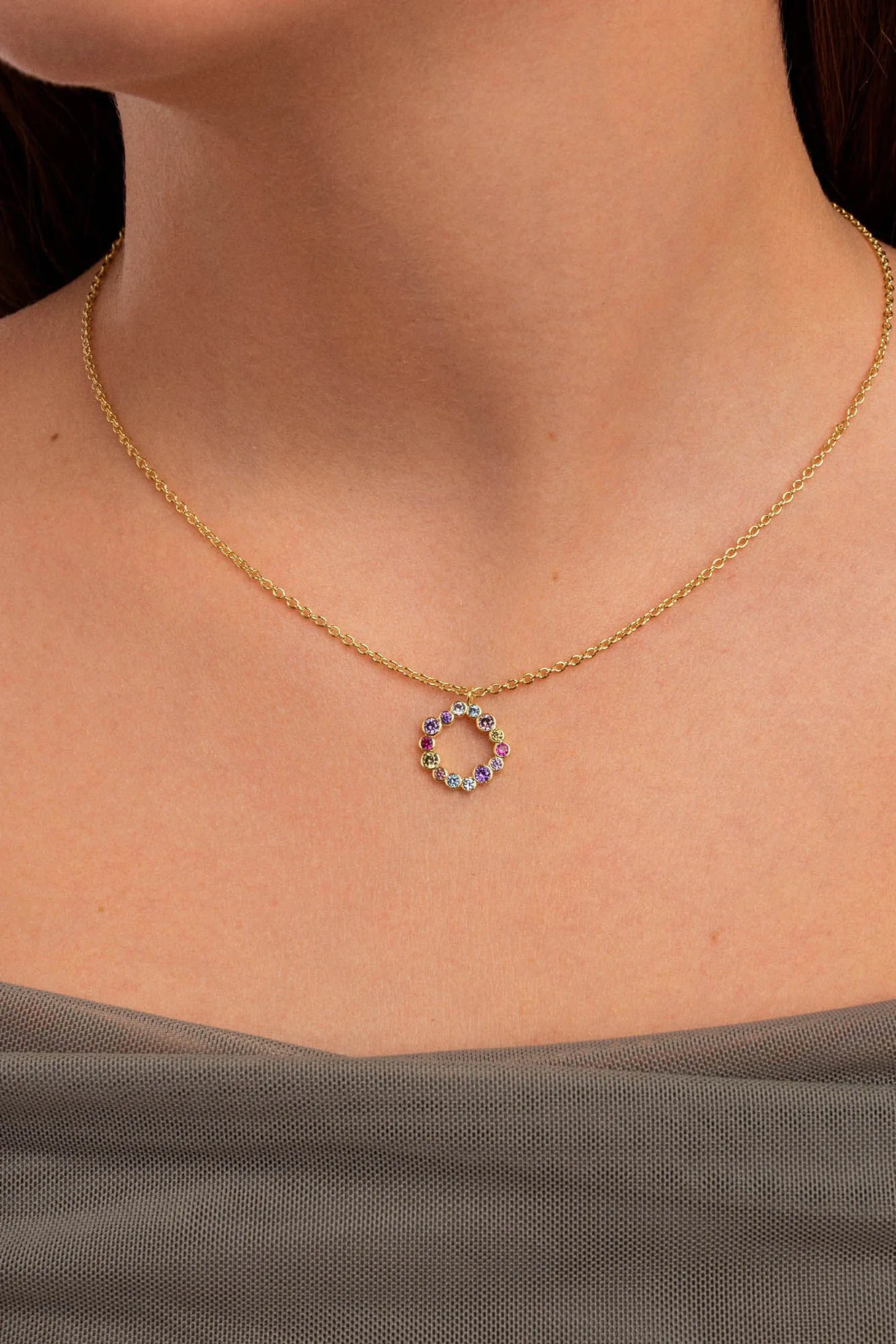 Collar Bubbles Baño Oro