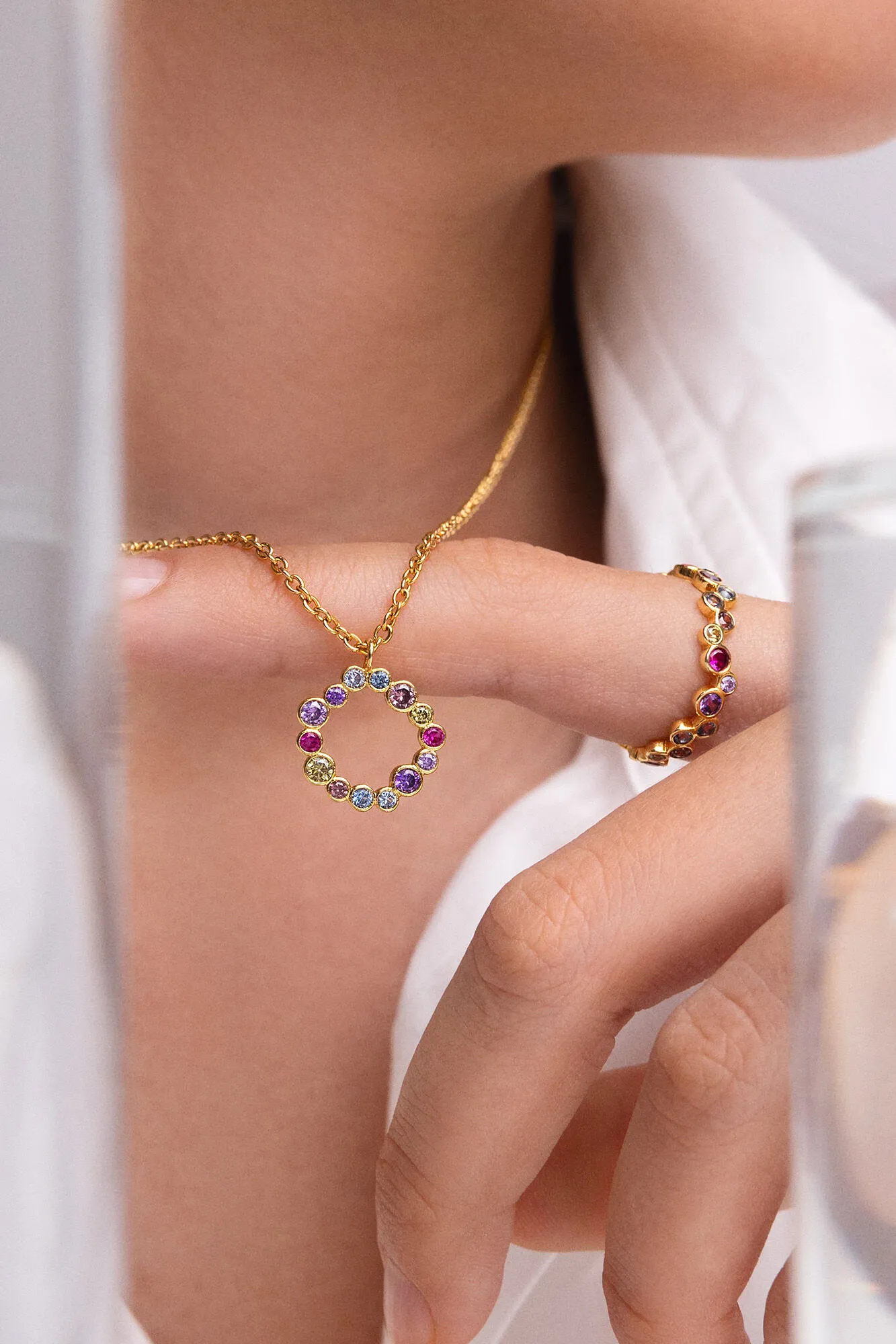 Collar Bubbles Baño Oro