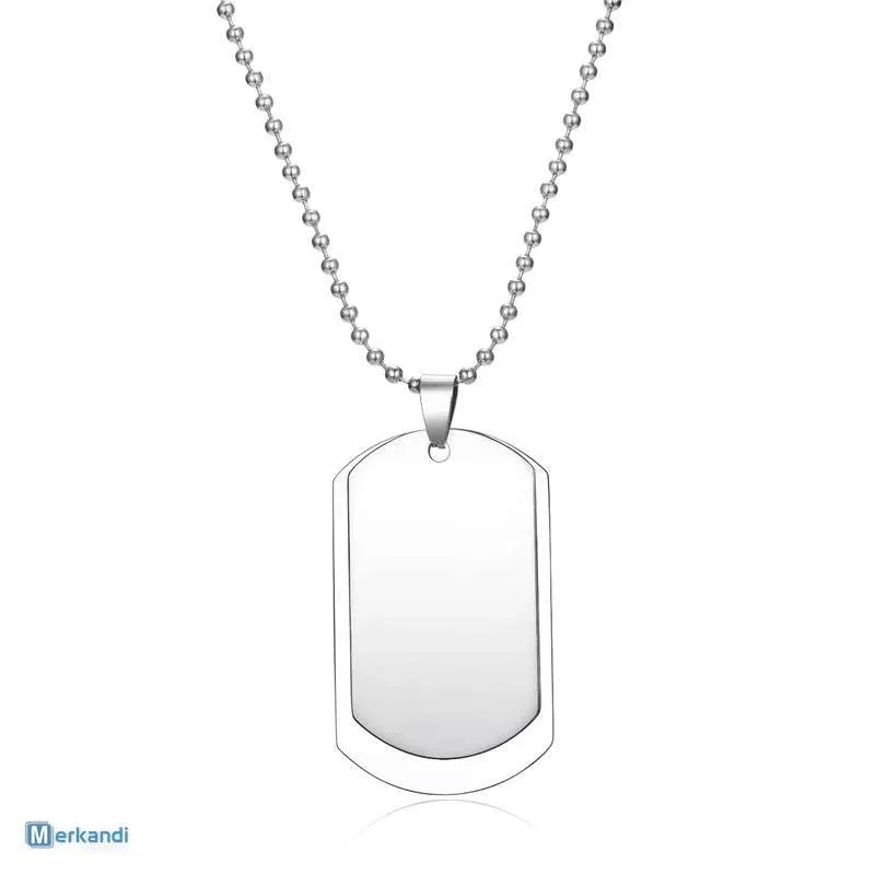 COLLAR DE ACERO  CHAPA MILITAR