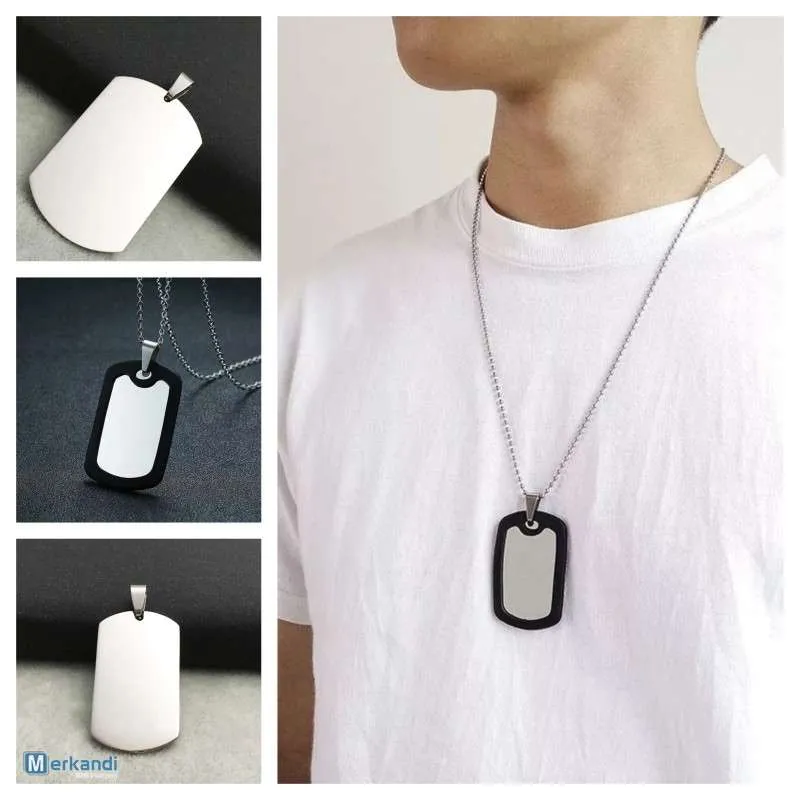 COLLAR DE ACERO  CHAPA MILITAR