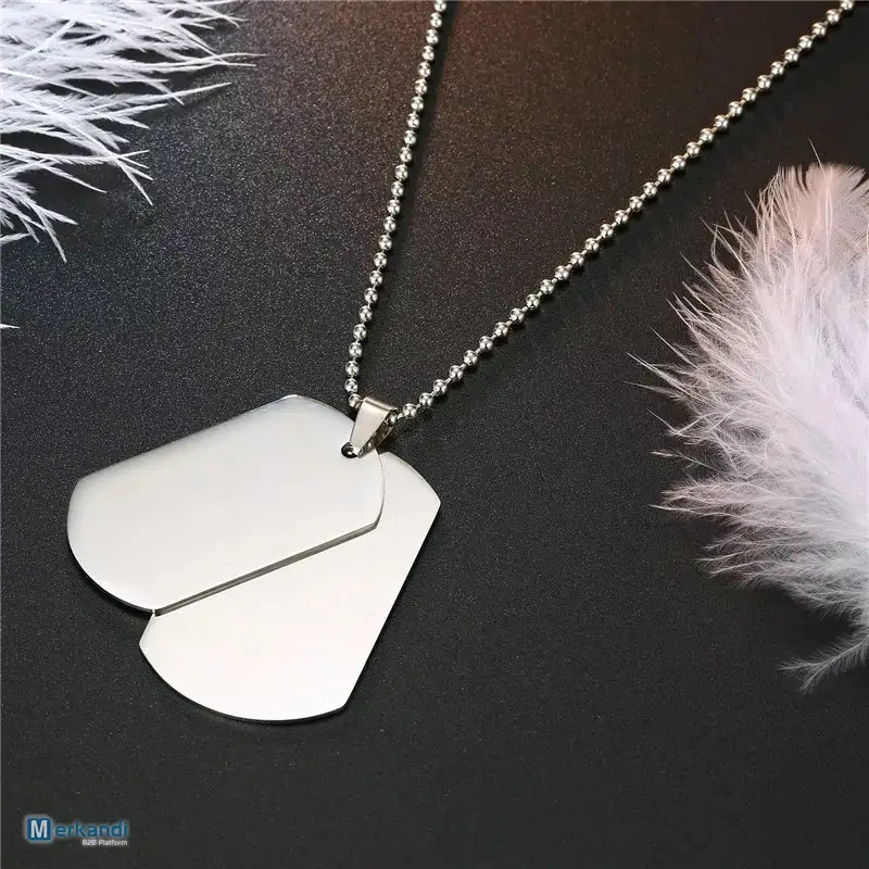 COLLAR DE ACERO  CHAPA MILITAR