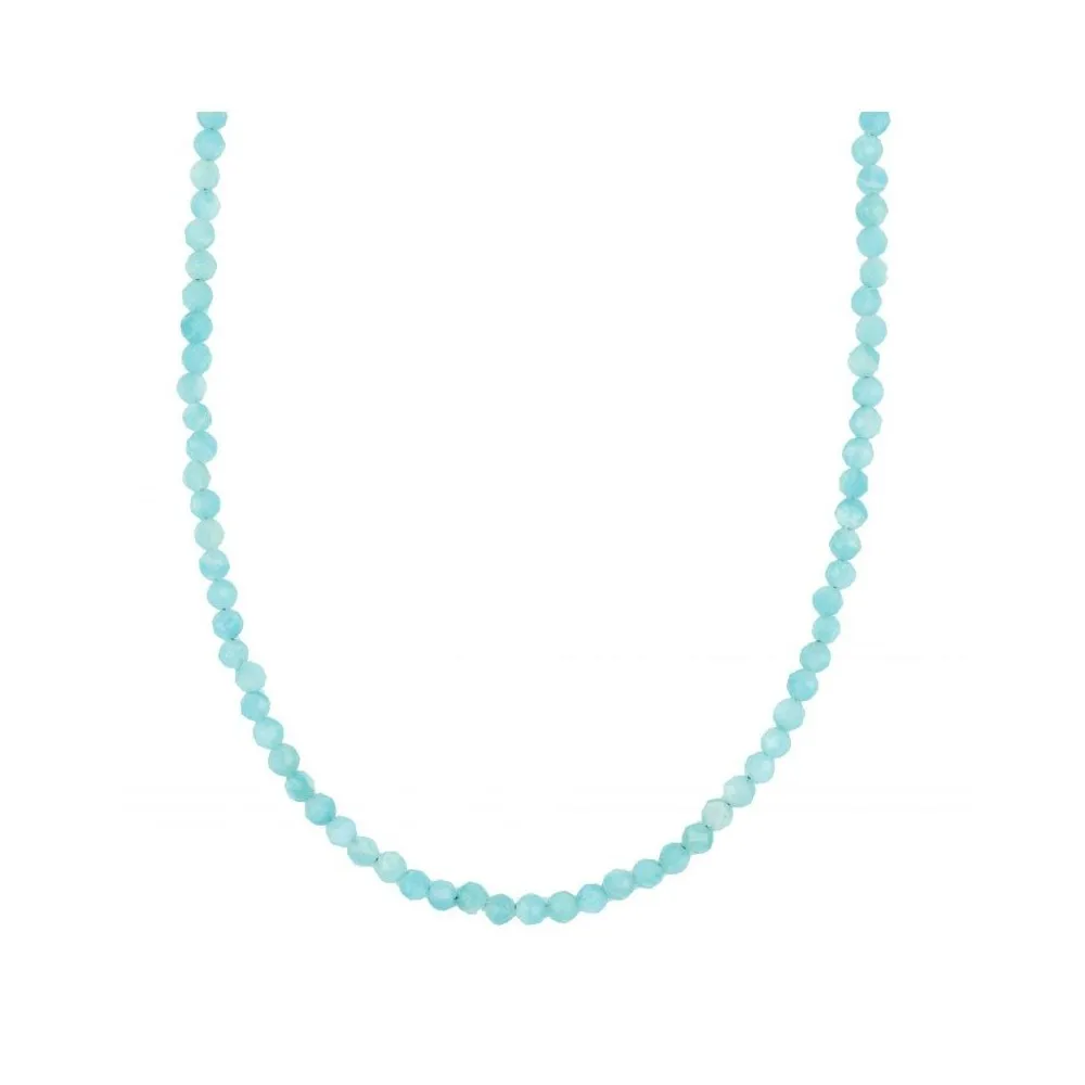 Collar Maldives Amazonita Oro