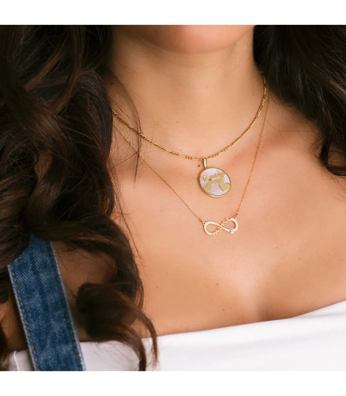Collar Mamá Infinito Oro Amarillo 18K