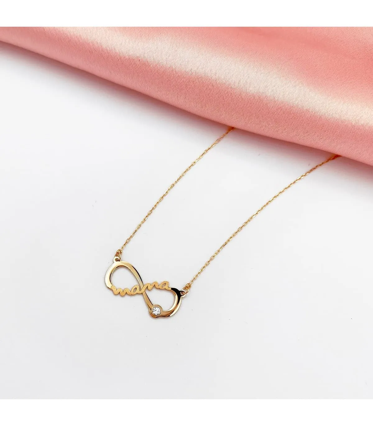 Collar Mamá Infinito Oro Amarillo 18K