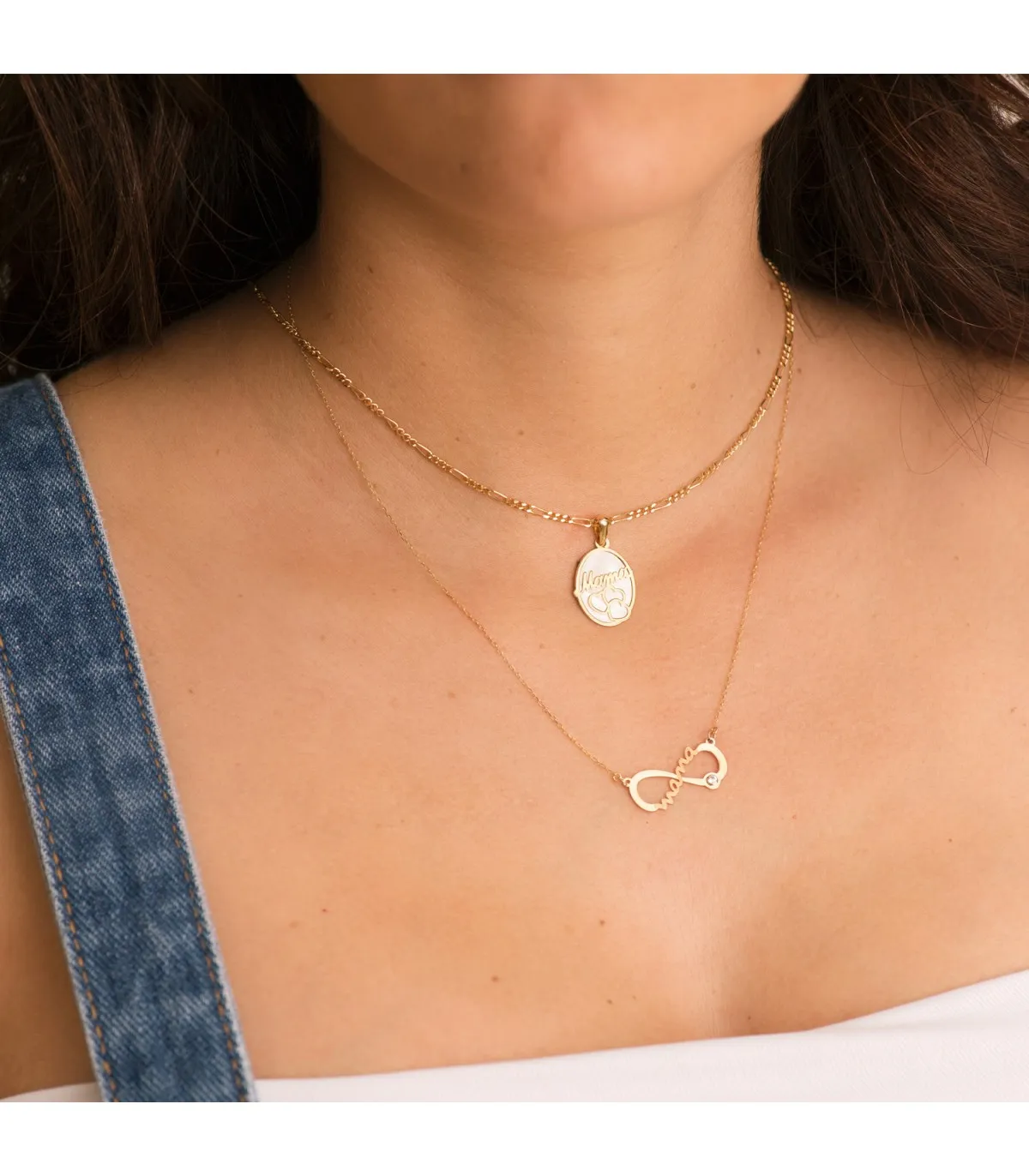 Collar Mamá Infinito Oro Amarillo 18K