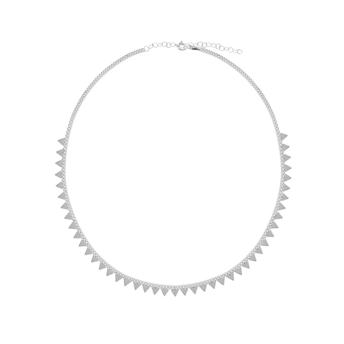 Collar Plata Triangulos