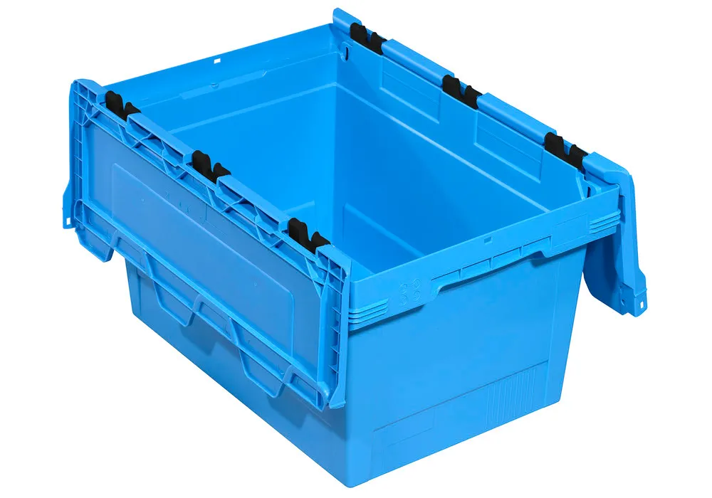 CONT. APILABLE POLIV CLASSICLINE D, CIERRE AUTóN., ENCAJ., 600 X 400 X 349 MM, AZUL, PACK = 2 UDS.