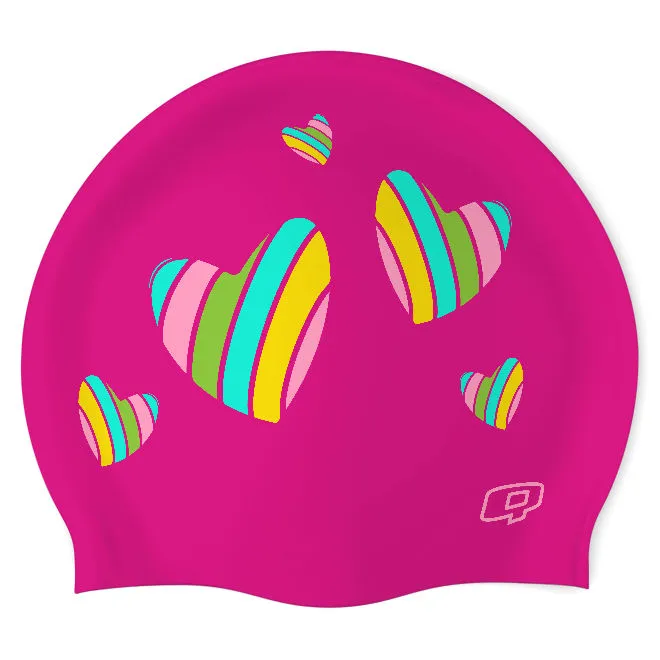 CORAZONES  SILICONE SWIMMING CAP