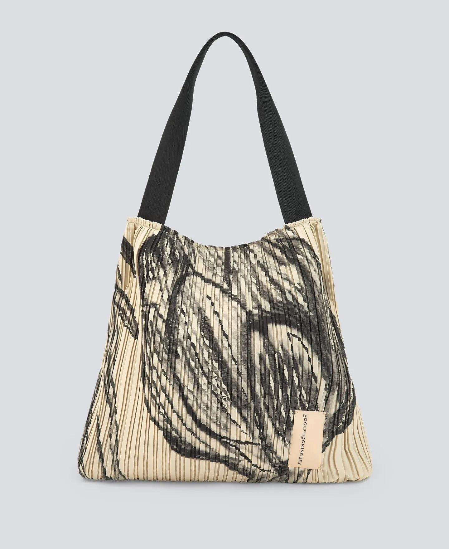 Crinkle big vertical shopper bag woman