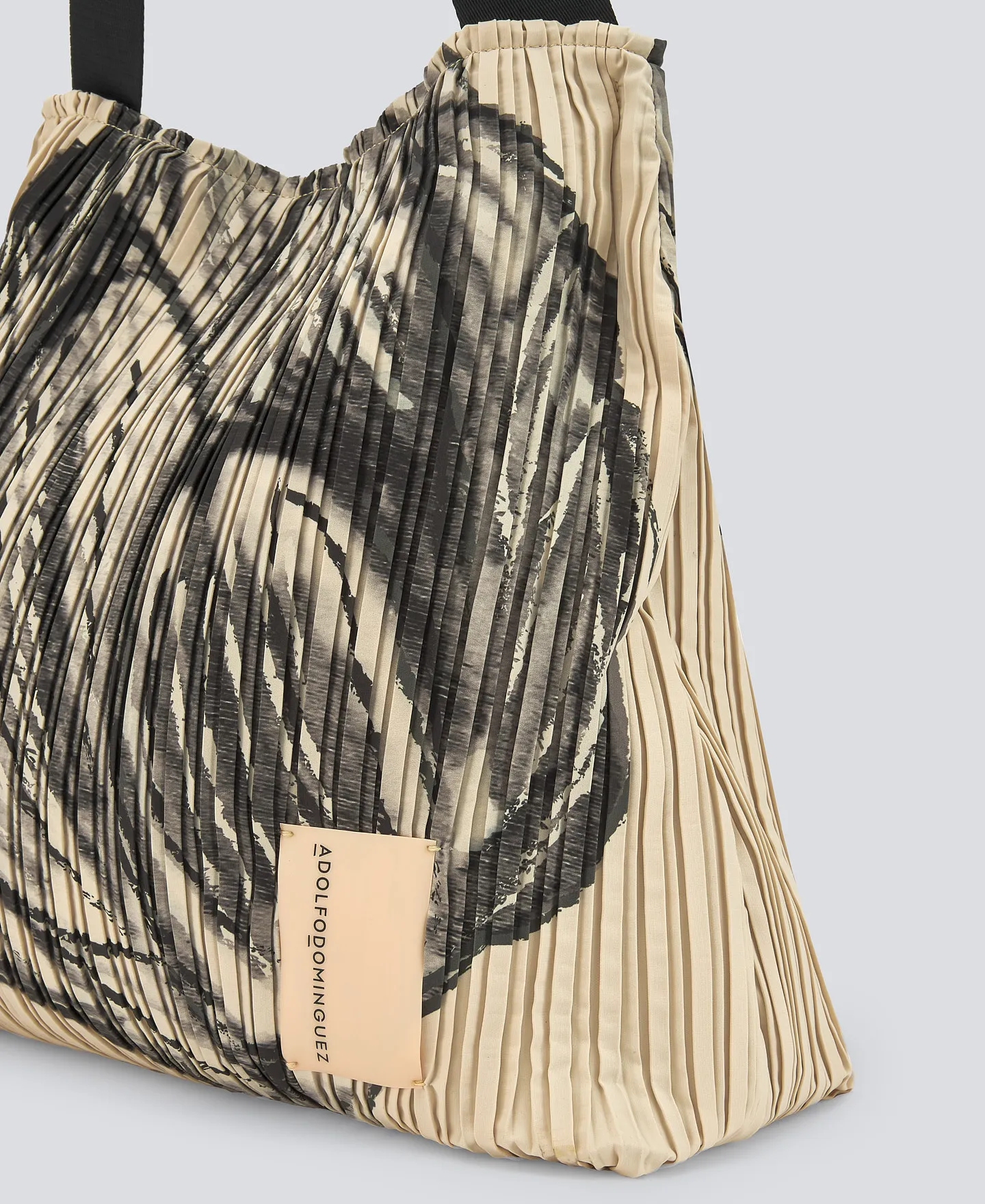 Crinkle big vertical shopper bag woman