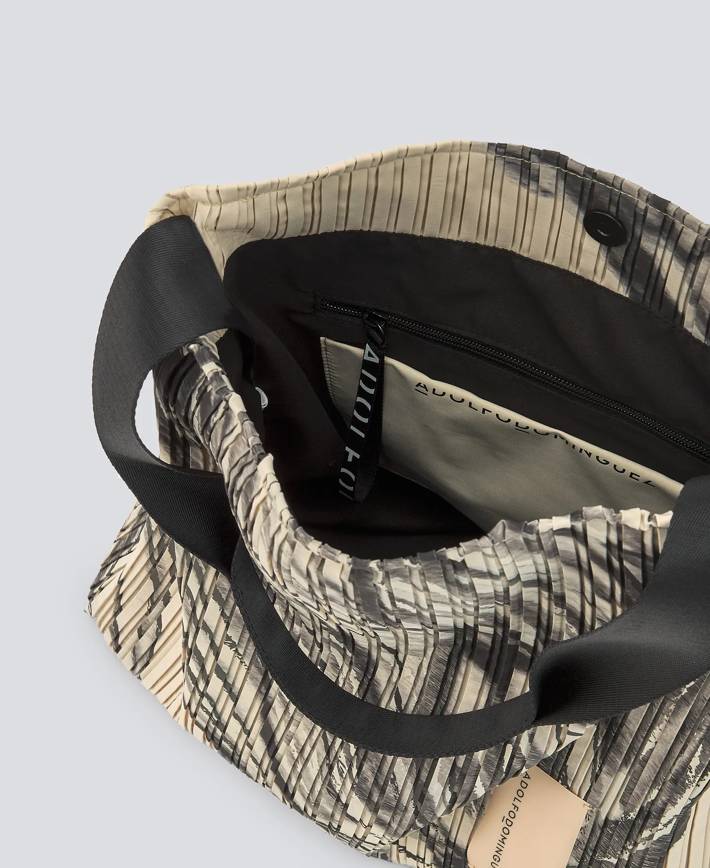 Crinkle big vertical shopper bag woman