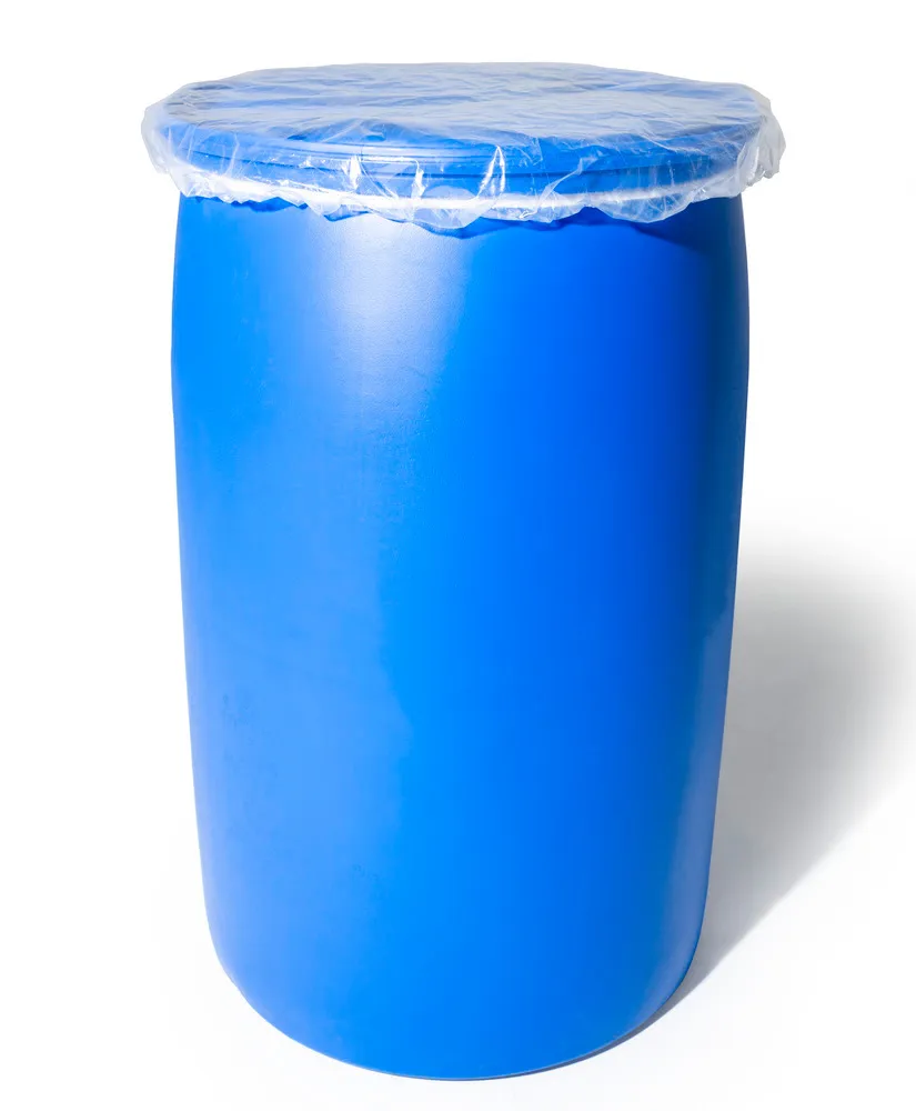 Cubierta para bidones de 200 litros, transparente