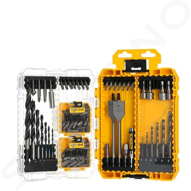 DEWALT ACCESORIOS  JUEGO DE BROCAS Y TALADROS DE 100 PIEZAS TOUGH CASE DT70784