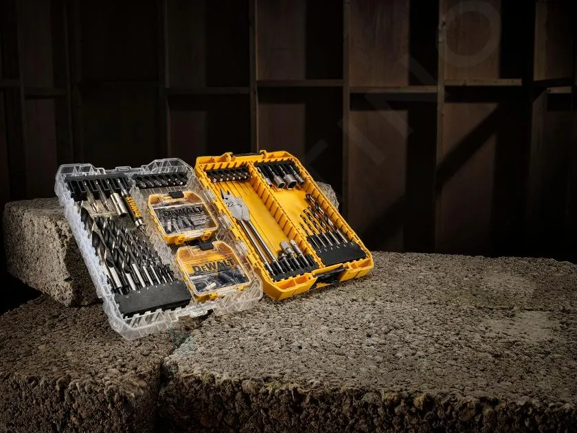 DEWALT ACCESORIOS  JUEGO DE BROCAS Y TALADROS DE 100 PIEZAS TOUGH CASE DT70784