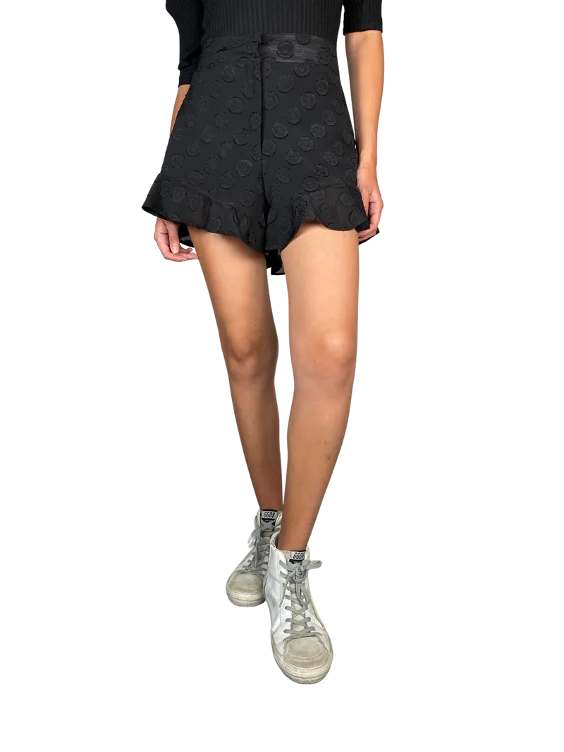 DOLL STORE Short Negro Flores