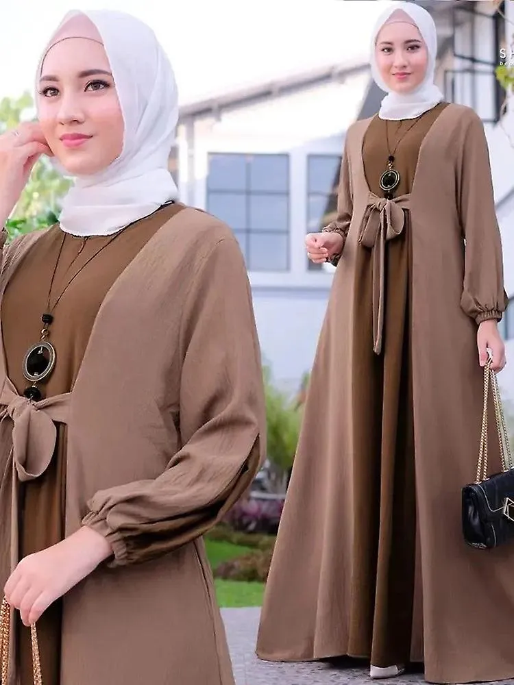 Eid Abaya Vestido Mujeres Musulmanes Vestidos largos modestos Arabia Saudita Islam Kaftan Túnica Ramadán Caftan Kaftan Elegante 