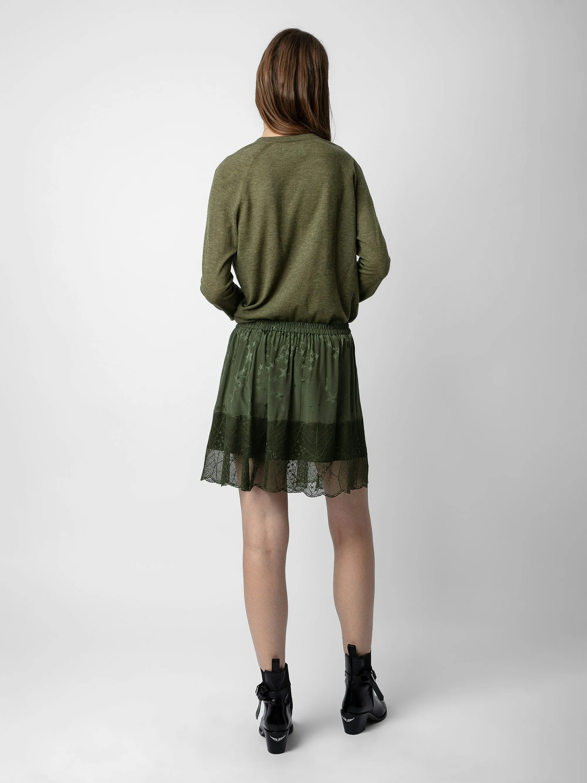 Falda de Jacquard de Seda Jimy