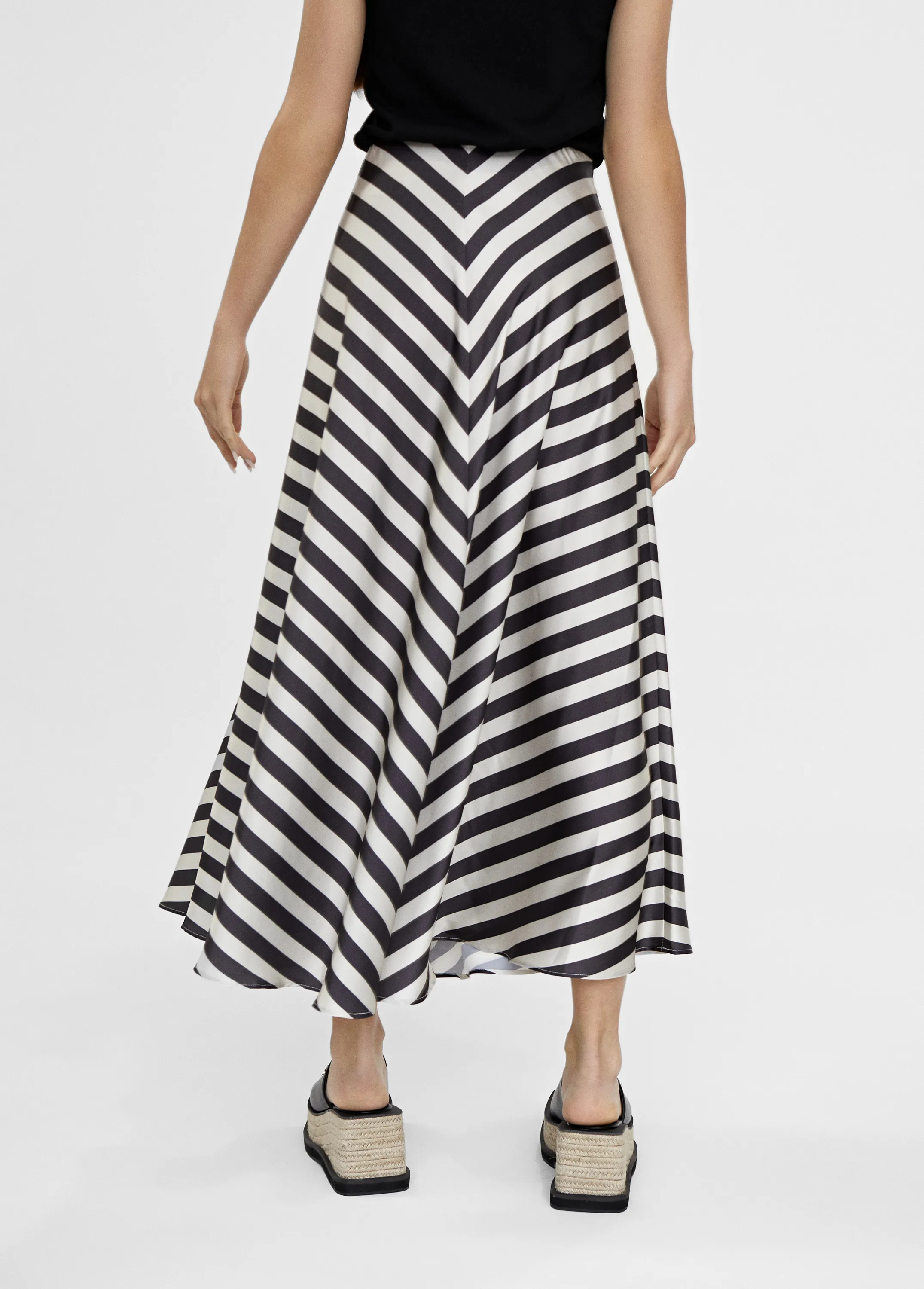 Falda midi rayas Lola Casademunt