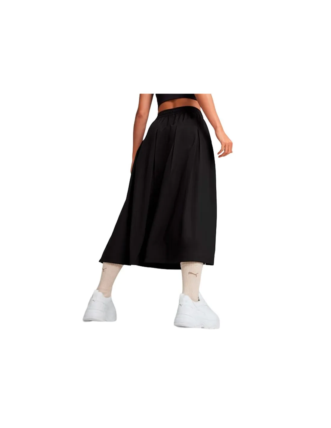 Falda Puma INFUSE Pleated Midi Negro Mujer