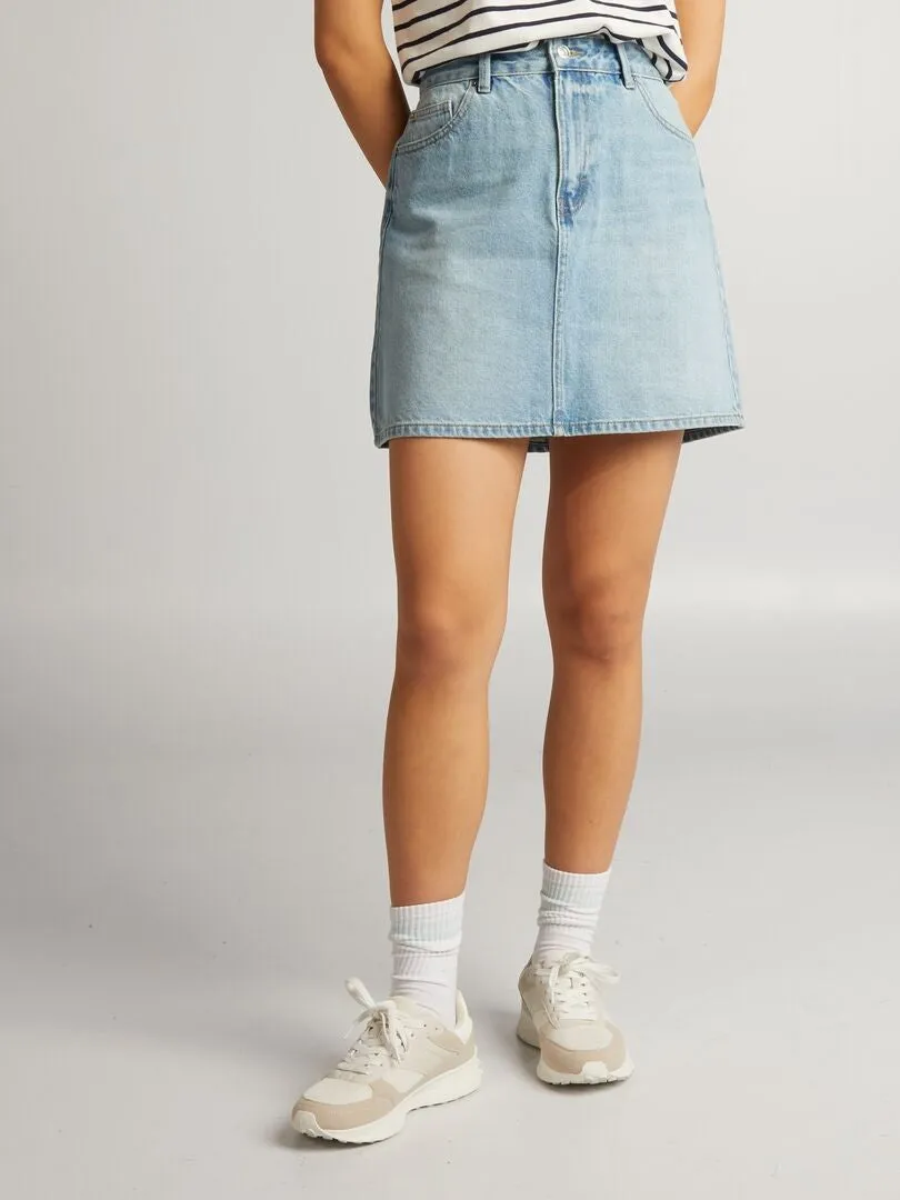 FALDA VAQUERA CORTA  AZUL