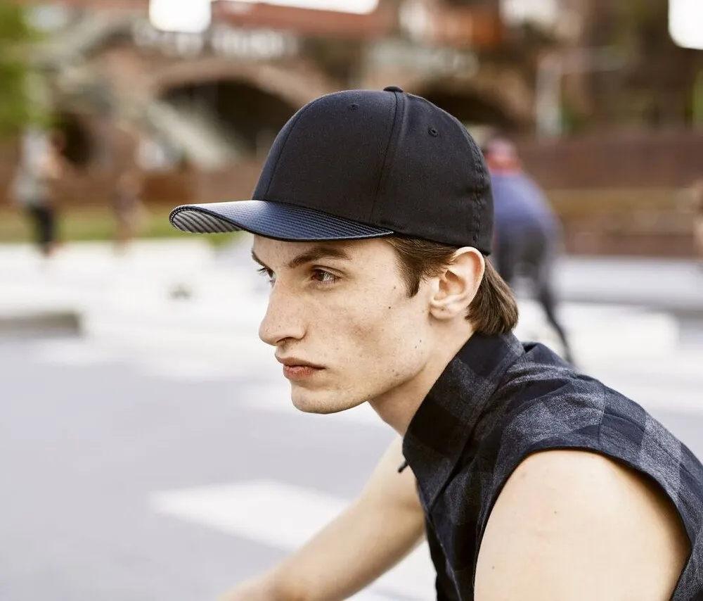 FLEXFIT 6089CA  CARBON SNAPBACK CAP  BLACK/CARBON