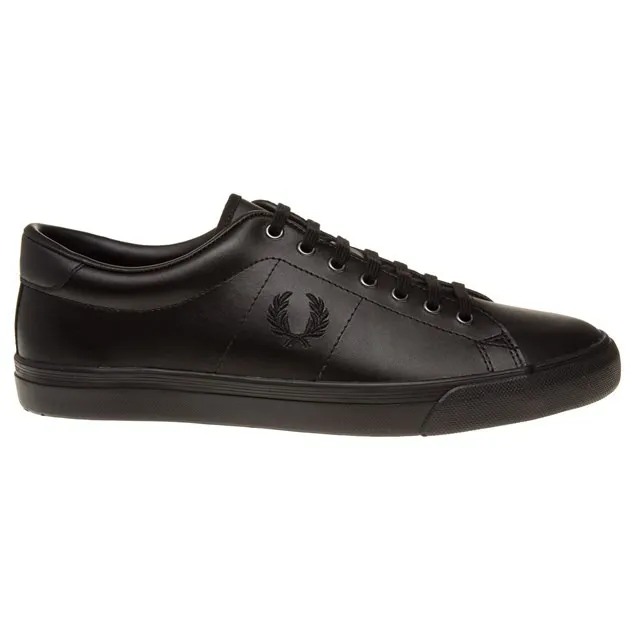 FRED PERRY SPENCER LEATHER BLACK