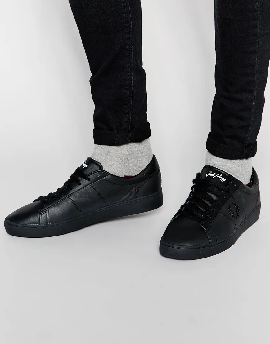 FRED PERRY SPENCER LEATHER BLACK