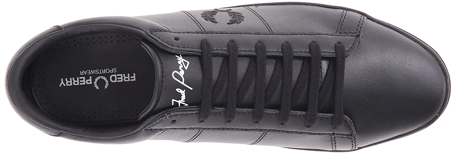 FRED PERRY SPENCER LEATHER BLACK
