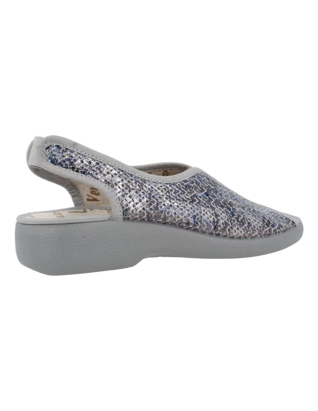 GARZóN  ZAPATILLAS CASA MUJER ELáSTICOS SERPIENTE GRIS